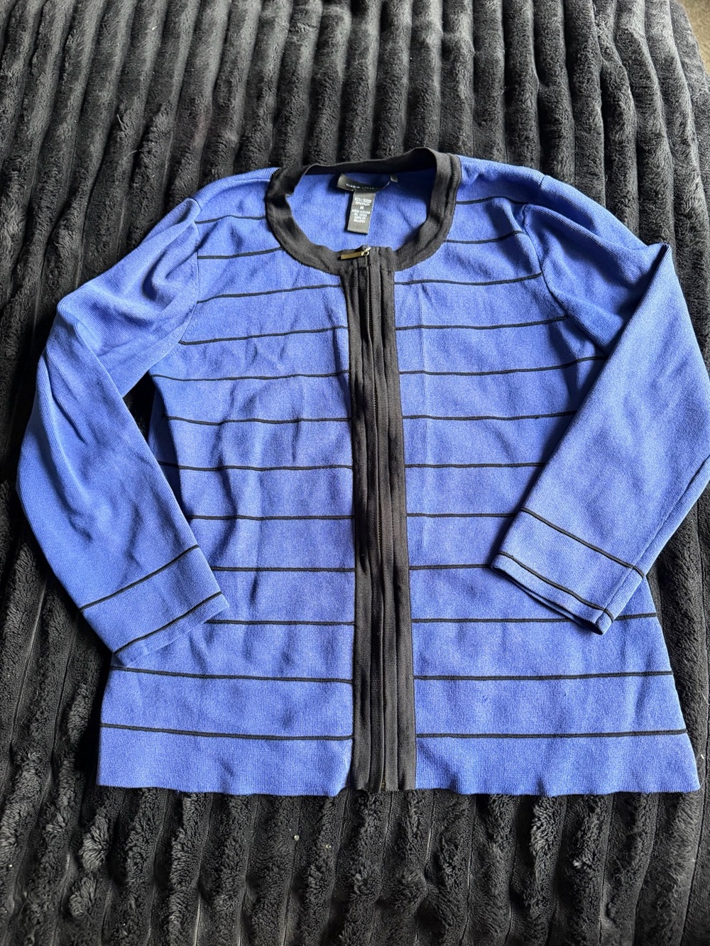 Cable & Gauge Blue Jacket with Black Trim
